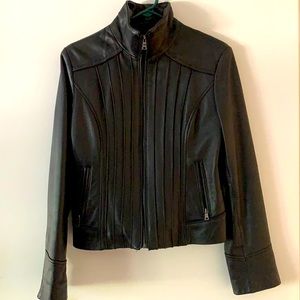 Portrait Black Leather Jacket